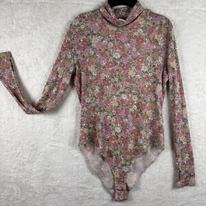 H&M Pink Turtleneck Longsleeve Leotard NWOT